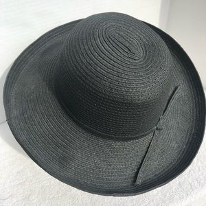 Black Straw Hat or Sun Hat or Outdoor/Gardening hat
